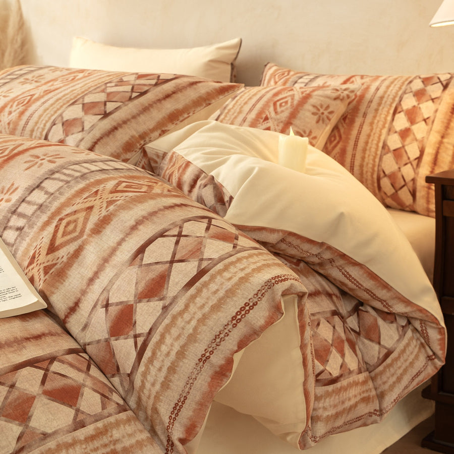 Allen Green Brushed Cotton 4-Piece Bedding Set - view 5