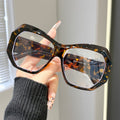 Asymmetric Big Frame Plano Face-Slimming New Overseas Influencer Bare Face Street Snap Wear Jewelry Blue-Light Glasses Frame