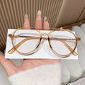 New Pair Bridge Anti-Blue-Light Reading Unisex HD Aviator Frame Older Adults Glasses Fashionable Photochromic Plano
