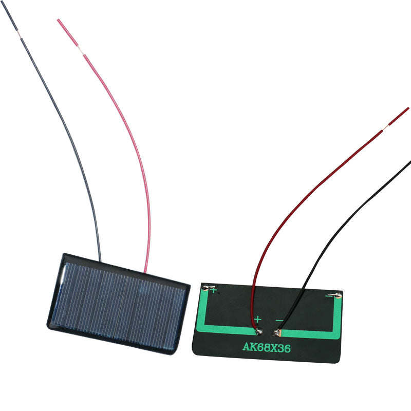 Solar panel glue board 68*36 5v 60ma with line photovoltaic panel component diy power generation can be