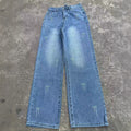 Summer Retro Slimming High Waist Drapey Loose Wide Leg Pants