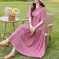 Short Sleeve Vacation Maxi Dress - Elegant Slimming Beach Holiday Dress Women