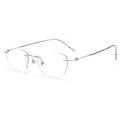 Beesfen Butterfly Shape No Rim Pure Titanium Frame 6071WK Height Smart Feel Rimless Glasses Frame Women Cinnabar Sun Glasses Wholesale