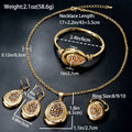 Overseas New Release Teardrop Form Pendant Cutout Rhinestone Necklace Bracelet Set Earrings Ring Unique Design 4-Piece Set
