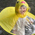 儿童飞碟雨衣小黄鸭斗篷式雨伞帽抖音男女幼儿园小孩网红宝宝雨衣