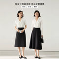 Office Professional Chiffon Long Sleeve V-Neck Shirt