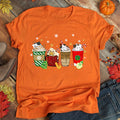 christmas coffee shirt christmas cat women clothes red green cotton