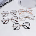 Anti-Blue Metal Triangle Cat-Eye Plano New ins Glasses Frame Overseas Fashionable Gift Light Frame Photochromic