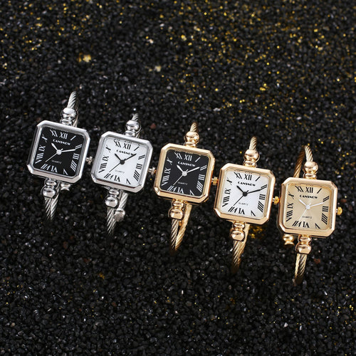 2025 Women Simple 4th Square Small Square Watch Cross-Border Pro Supply Western Southeast Asia Watch Supply Light Luxury Watch