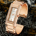 CANSNOW New Cross-Border Rhinestone Long Square Dial Niche Luxury Quartz Watch TK Live Watch