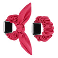 Amazon For iwatch Apple Band Silk Rose Red Stretch Hair Tie Watch Band Large Scrunchie Band