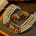 Vintage Earrings Light Luxury Premium Fall/Winter Necklace Set Fashionable Versatile Retro Elephant Alloy Set Inlay Stud