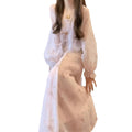 Women's New Chinese Fashion Frog Button Floral Qipao Dress + Skirt + Cardigan + Tank - As Pictured