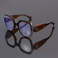 Big Frame Plano Glasses Anti-Blue 2026 New Western Fashionable Casual Influencer Style Women Personality Sunglasses