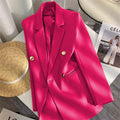 Women's Fall Korean School Loose Blazer + Top 2026 | Casual Blouse - Houndstooth Pants