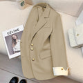 Women's Fall Korean Designer Blazer + Top 2026 | Casual Blouse - Black