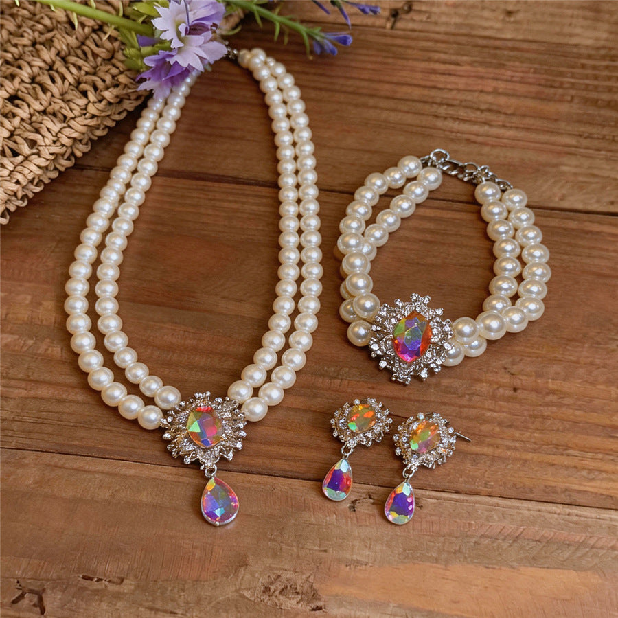Vintage Pearl Jewelry Set – Necklace, Earrings and Bracelet - view 6