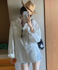 Women's Spring-Summer Korean Long Sleeve Striped Sun-Protection Lightweight Cardigan - Light Green