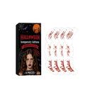 Halloween Scratch Tattoo Stickers - Realistic Claw Marks, Vivid & Easy