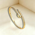 Overseas Western Light Luxury Snake Shape Bangle Fashionable Elegant Trendy Cubic Zirconia Bracelet Design Style Niche Premium Hand Jewelry