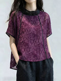 Summer New Chinese Fashion Stand Collar Shirt