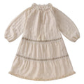 Girls' Faux Fur Vest & Fringe Dress Set - French Retro