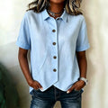 Summer Casual Short Sleeve Asymmetric Shirt