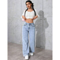 Summer Versatile High Waist Loose Straight Leg Pants