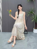 Women's Summer Ethnic Unique Fringe Camisole + Skirt 2-Piece Set 2026 - Peacock Blue