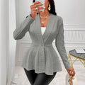 Fall-Winter Jacquard Long Sleeve Pattern Fitted Jacket