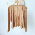 Women's Fall Elegant Versatile Pleated Cardigan + Jacket 2026 | Layered Cardigan - Off White