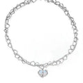 Western Fairy Baby Girl Navy Necklace Multi-Layer Crystal Cubic Zirconia Split Heart Pendant Neck Premium Chain Clavicle Chain N6354