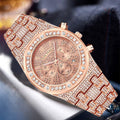 PINTIME / Item Time Export Cross-Border Bestseller Full Diamond Multifunction 3 Eye Fashionable Rhinestone Watch Dropship OK
