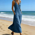 Casual Fashion V-Neck Loose Dress + Long Skirt