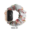 For appleiwatch Band S8 New Spring/Summer Embroidered Flower Polyester Large Cord Hair Tie Apple Watch Band