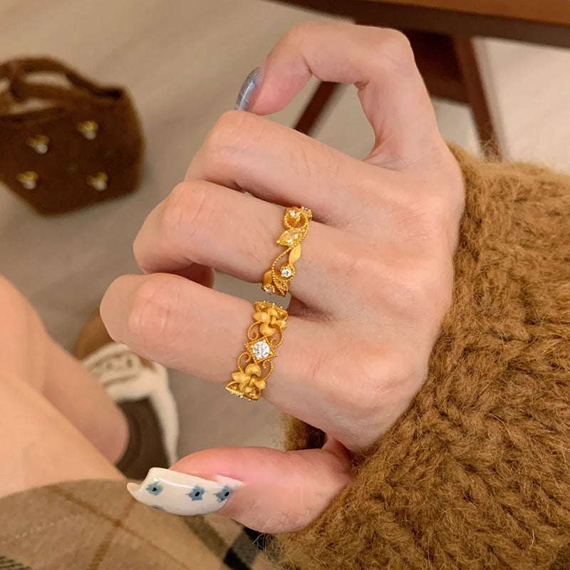 Vintage Tiger's Eye Open Ring - view 3