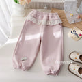 Girls' Lace Trim Joggers