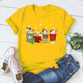 christmas coffee shirt christmas cat women clothes red green cotton