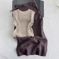 Summer Hong Kong Retro Sleeveless High Waist Knit Top + Skirt 2-Piece Set