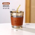 玻璃杯高颜值ins风礼品广告水杯吸管杯印制logo水杯伴手礼竹节杯