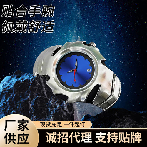 PINTIME / Item Time y2k Unique-Shaped Personality Creative Blade Retro Watch Men ins Niche Design Quartz Watch