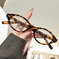 Oval Round Book Nerd Glasses Frame Women 2025 New Overseas Western Influencer Stud Glasses Bare Face Fashionable Frame