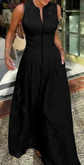 Women's Office Fashion Sleeveless High Waist Fitted Dress + Long Skirt 2026 - Green