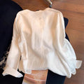 Women's Spring Old Money Casual Stand Collar Shirt 2026 | Casual Shirt - White