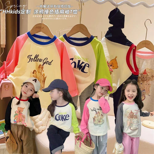 Girls' Printed Long Sleeve Base Layer T-Shirt - Fall