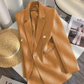 Women's Fall Korean School Loose Blazer + Top 2026 | Casual Blouse - Houndstooth Pants