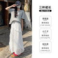 Summer Lace High Waist Asymmetric Mid-Length Long Skirt