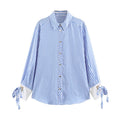Office Versatile Striped Loose Shirt