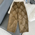 Summer New Chinese Retro Jacquard Loose Elastic Pants