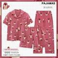 Women's Summer Japanese Short Sleeve Cardigan + Pants 3-Piece Set 2026 - 3-Piece Set Cardigan Apricot